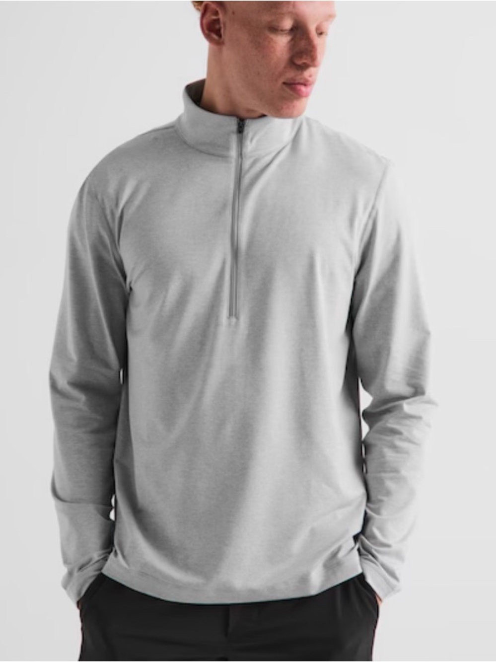 Men's Lululemon Light Gray Quarter-Zip Pullover